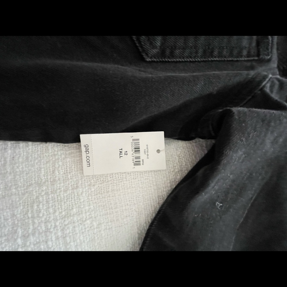 Gap Women’s Tall Black Denim Shirt Dress - Picture 7 of 8